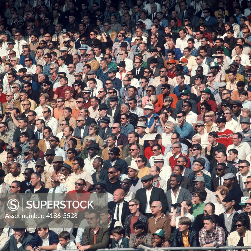 1980S Crowd Of Spectators At Sporting Event