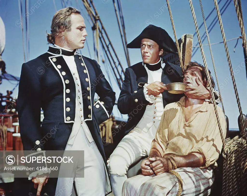 1960S 1962 Motion Picture Mutiny On The Bounty Marlon Brando As Fletcher Christian Observes Cruel Punishment Of Seaman Sailor