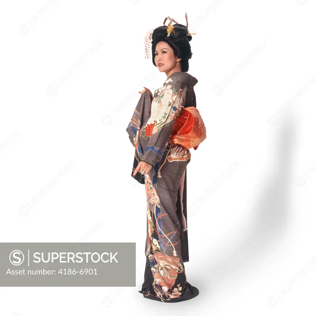 Woman In Japanese Kimono