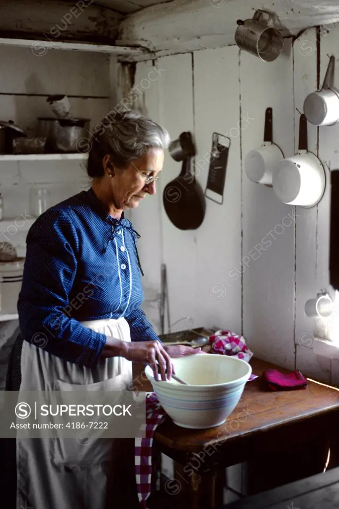 Elderly Woman In The Kitchen