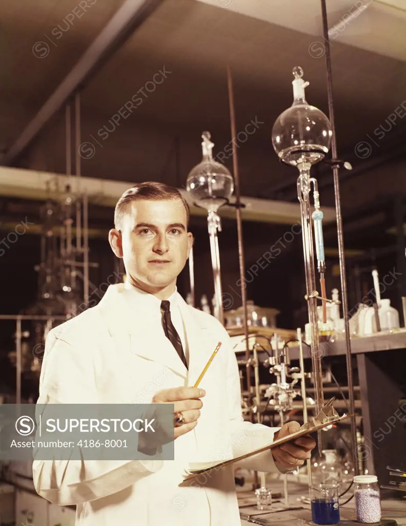 1960S Scientist Conducting A Titration Experiment