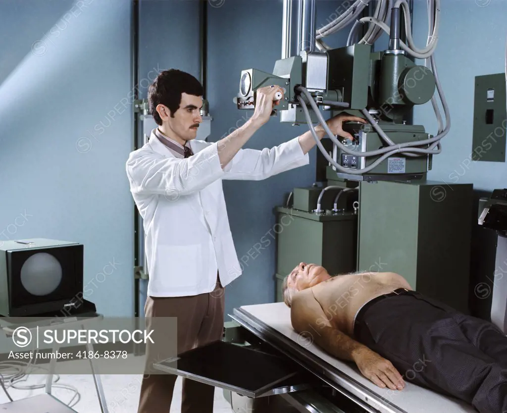 1970S X-Ray Technician Middle Aged Man Patient