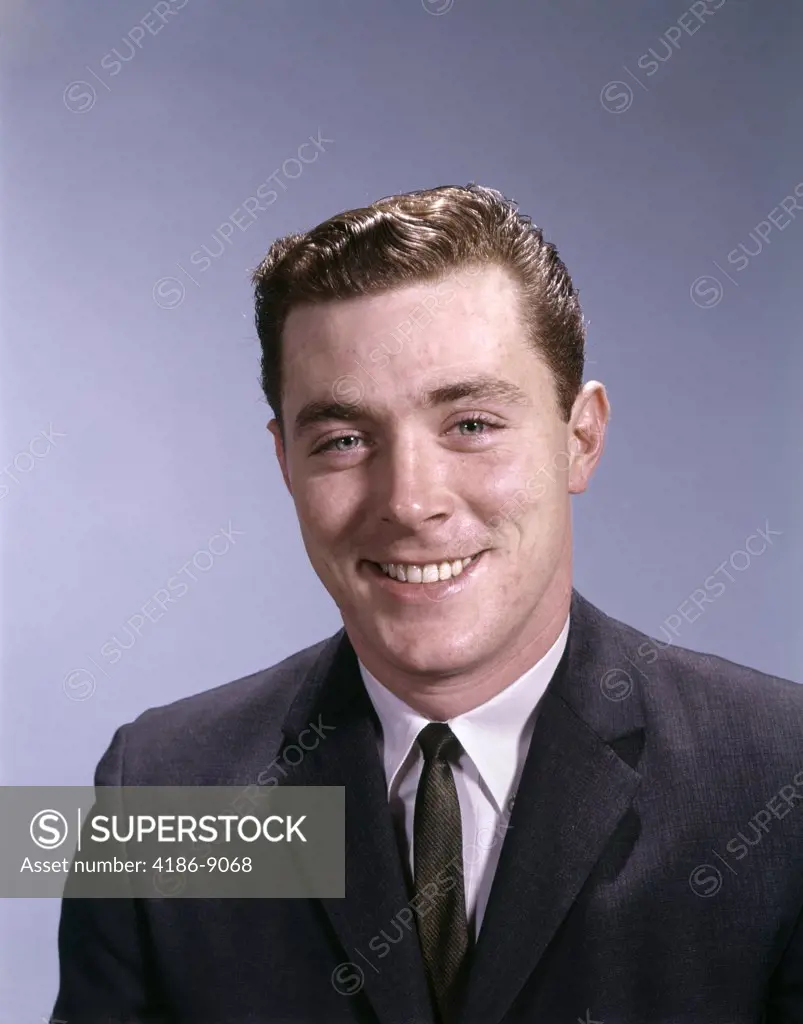 1960S Man Portrait Suit Tie Smiling