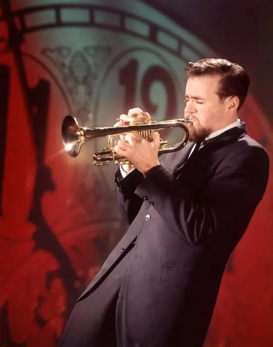 1960S Jazz Musician Man Playing Trumpet