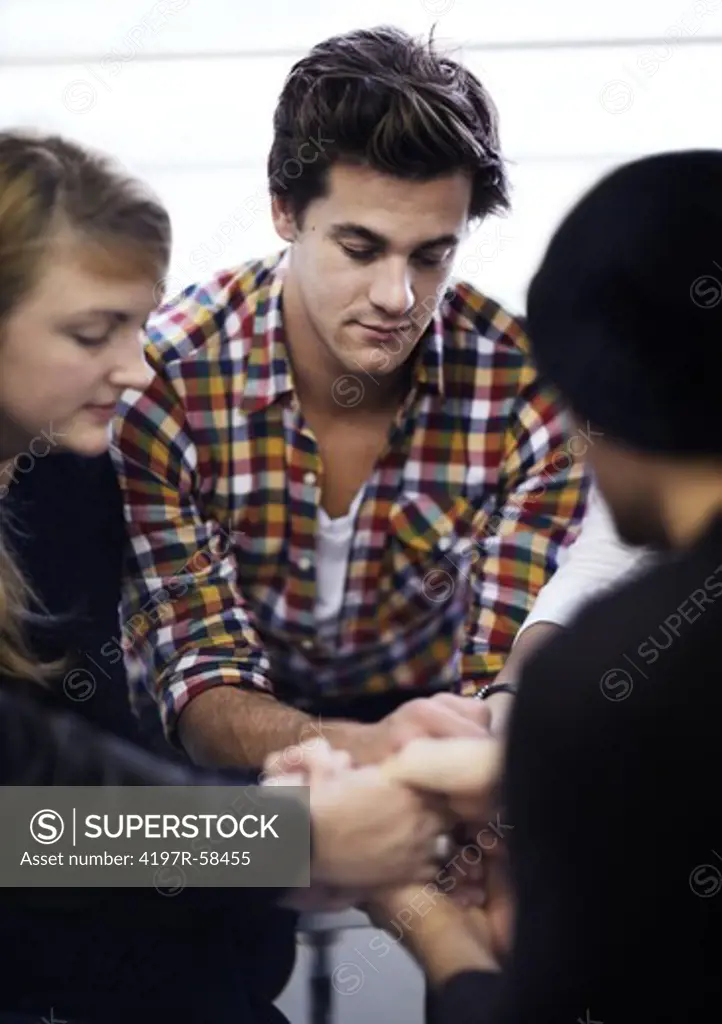 A group of young people in a therapy session