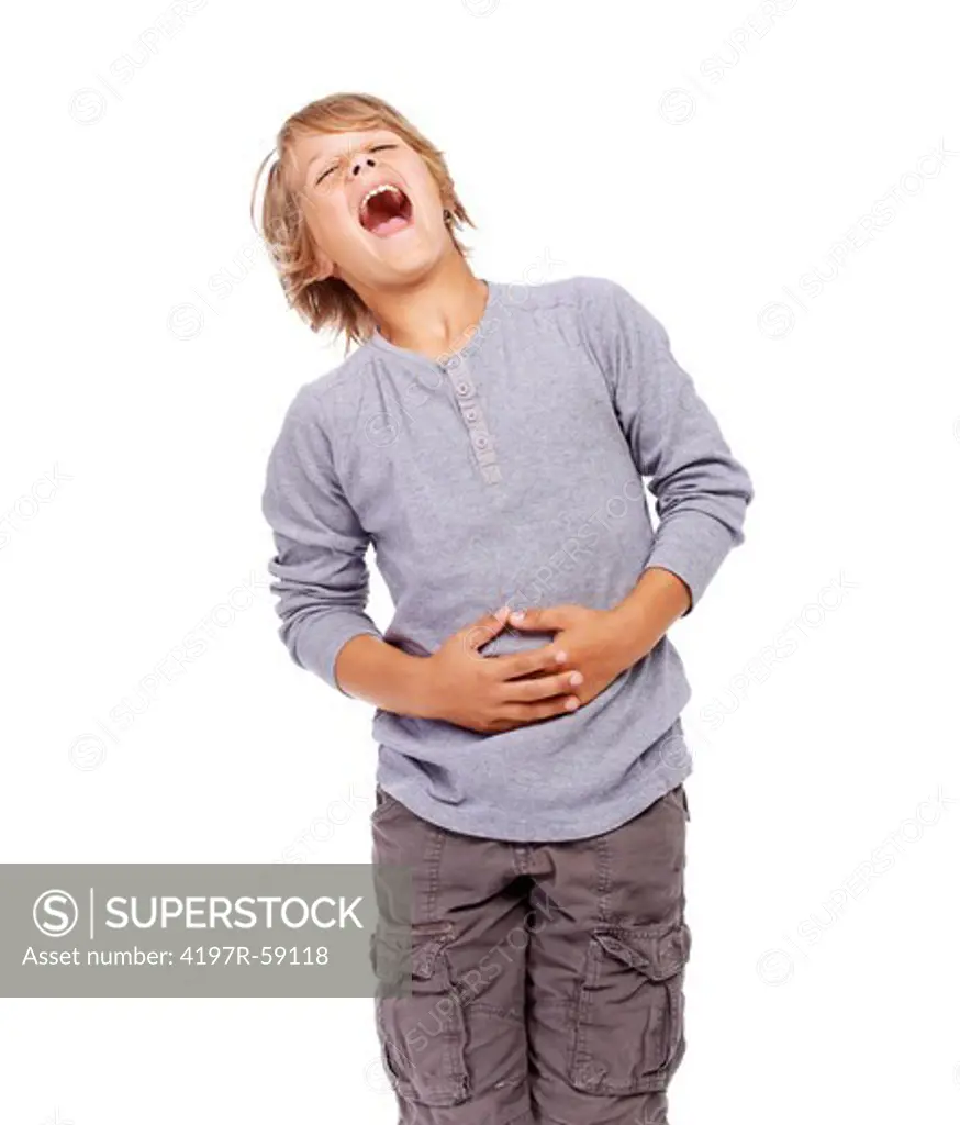 Portrait of a young boy having a laugh