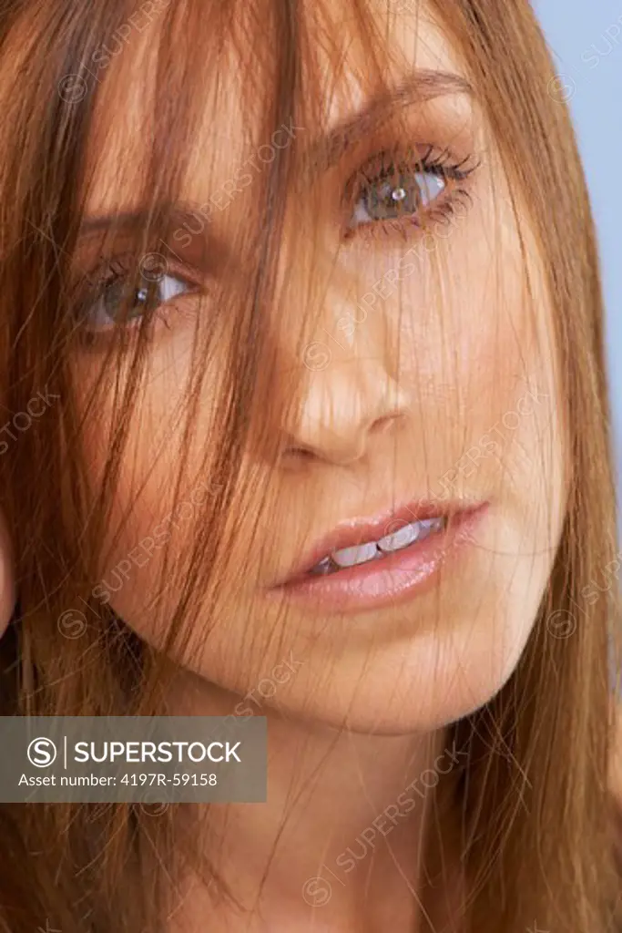 Closeup of a beautiful young brunette - portrait