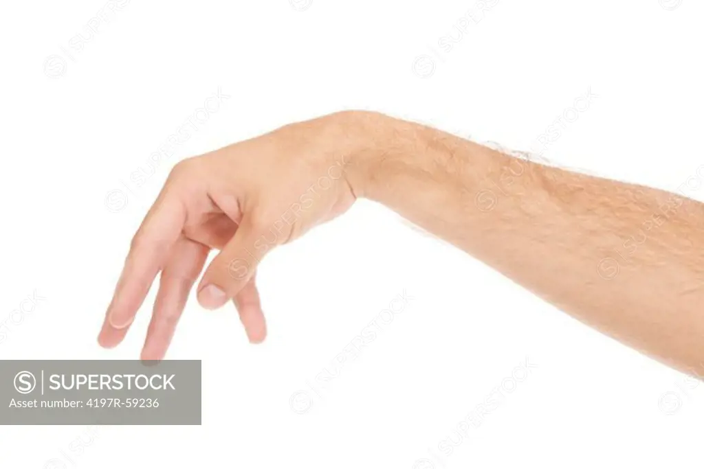An isolated hand with a limp wrist making a very feminine gesture