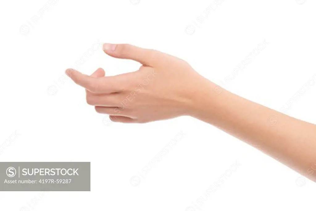 Cropped view of a hand in an accepting position