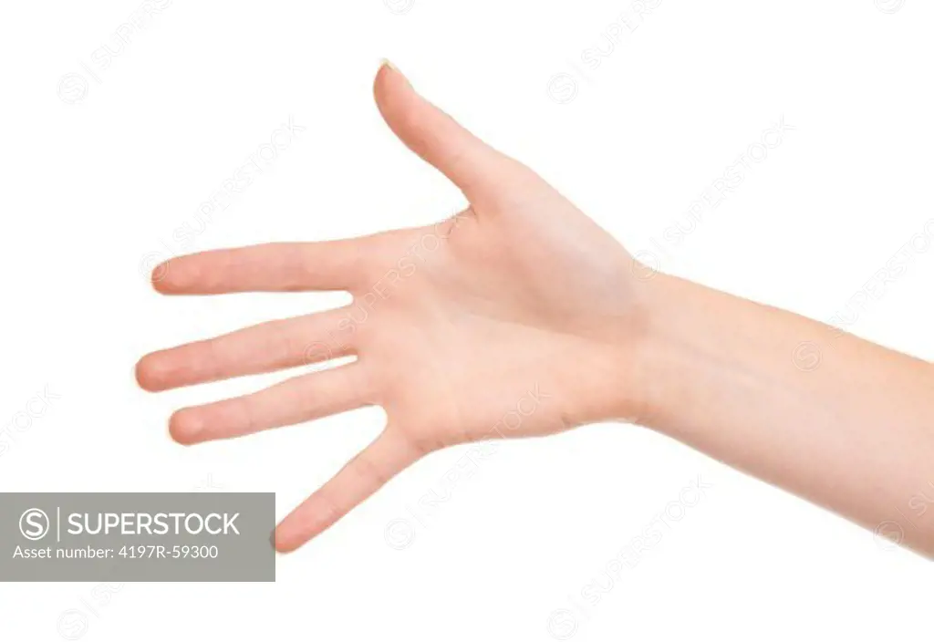 A hand with open palm