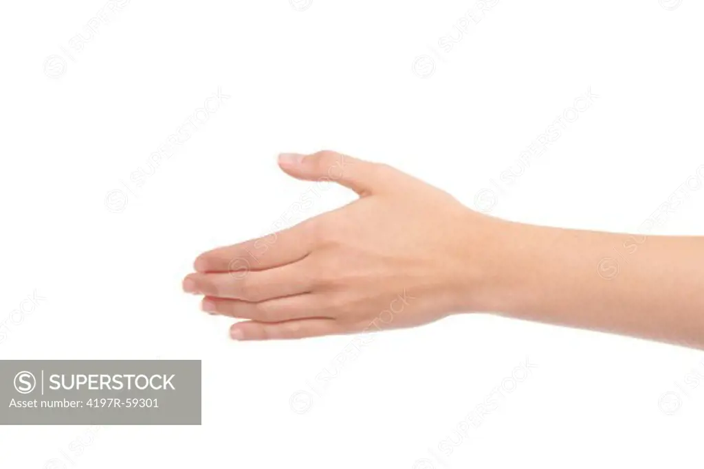 An extended hand ready for a handshake
