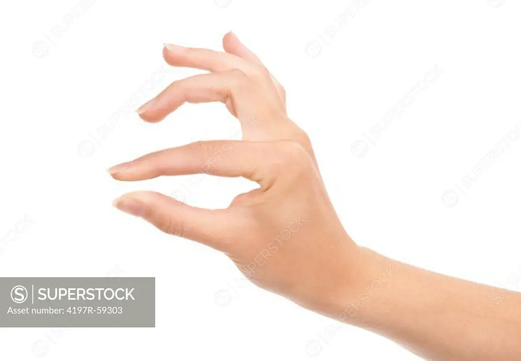 A hand indicating a small amount with its fingers