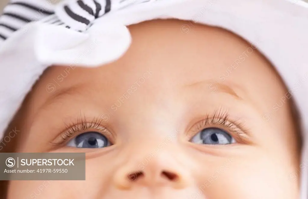 Cropped image of a cute baby girl's eyes