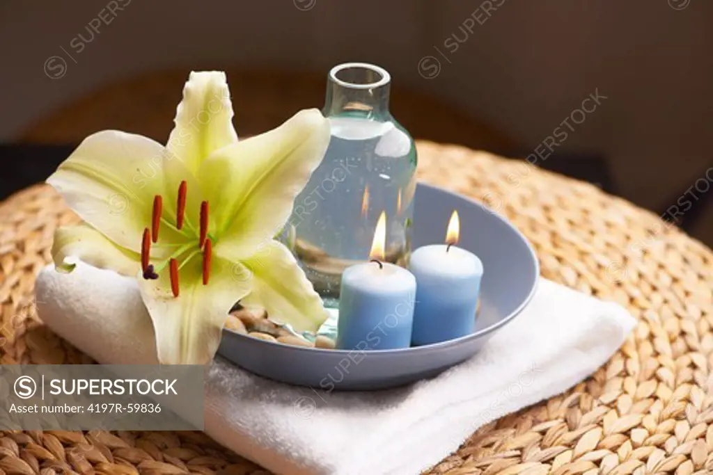 A still-life spa arrangement to lift the spirits and calm the mind
