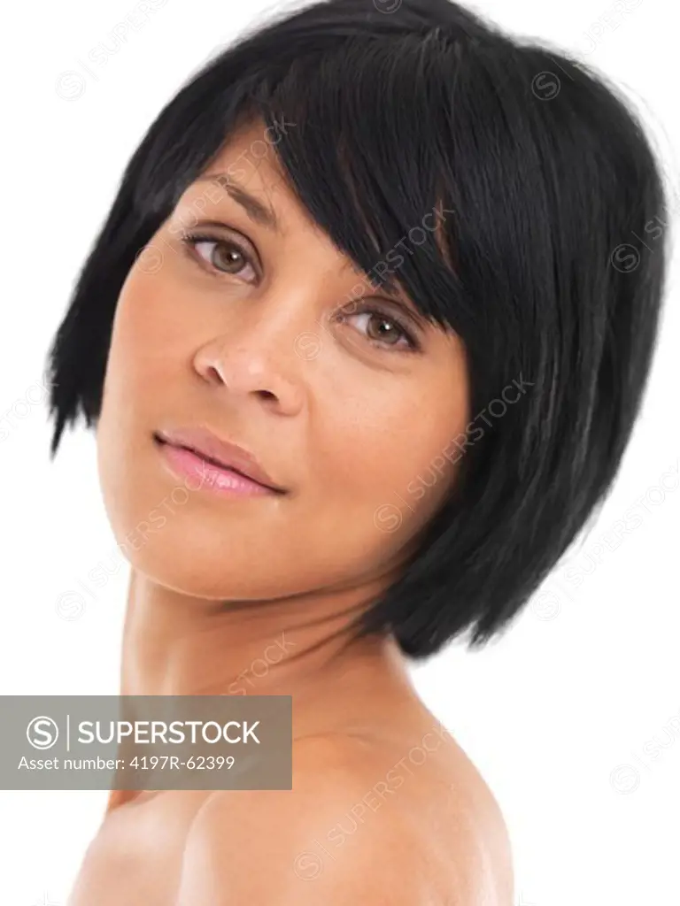 Cropped headshot of a naturally attractive young woman