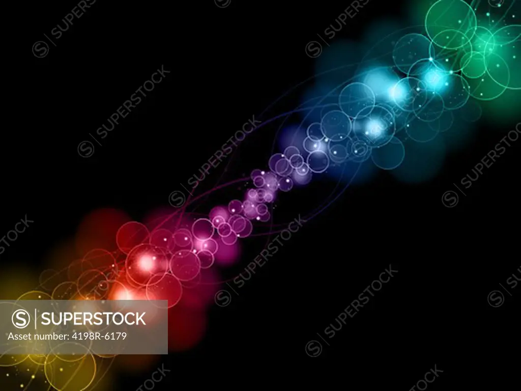 Colourful background with a bokeh light effect