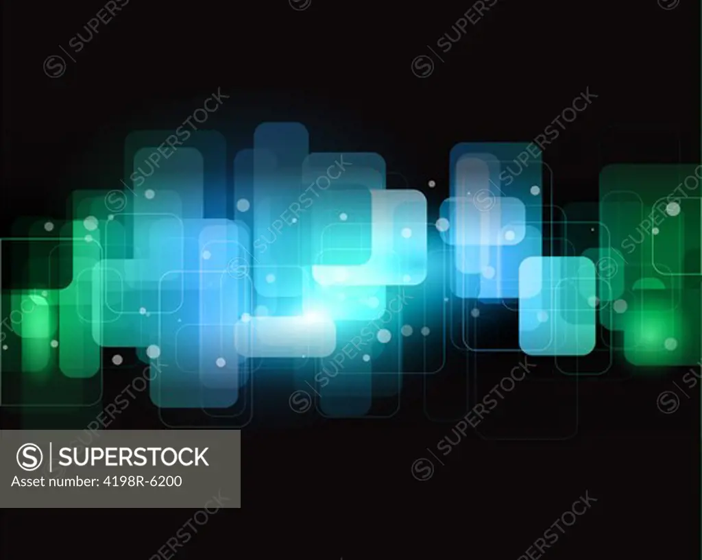 Abstract background design using hues of blue and green