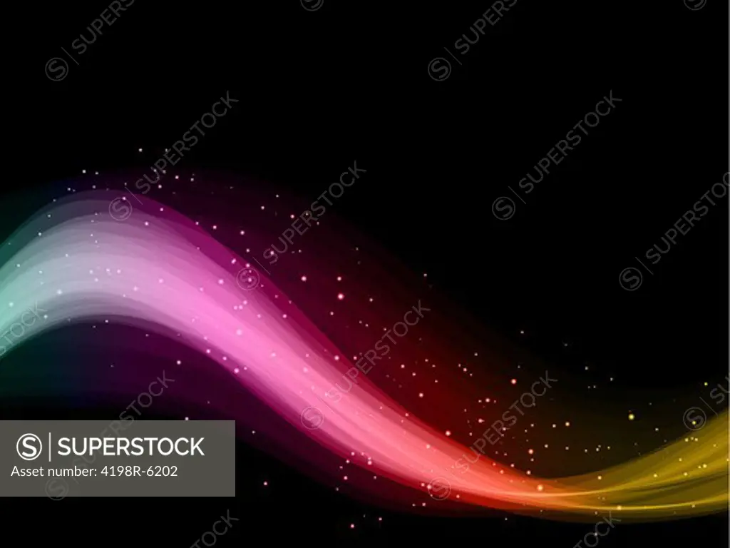 Colourful background of abstract flowing lines