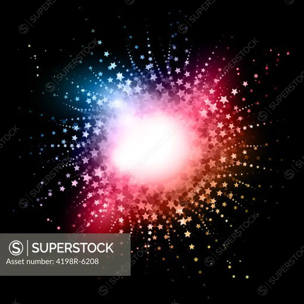 Abstract background with a star burst effect