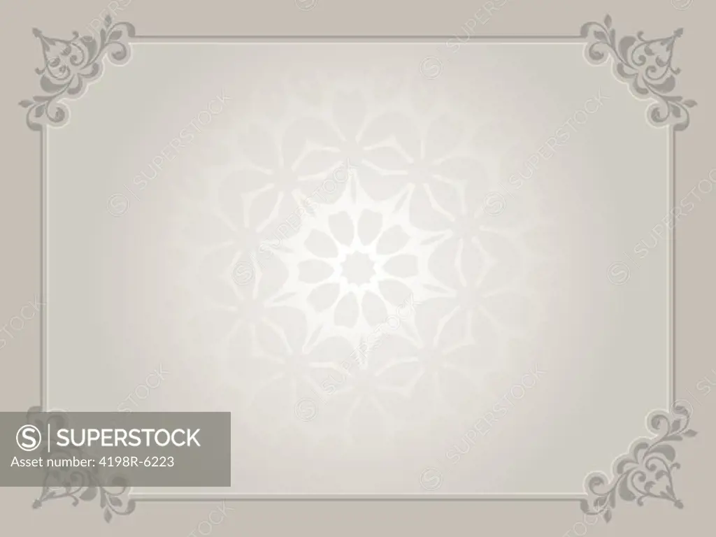 Decorative certificate background with watermark in centre