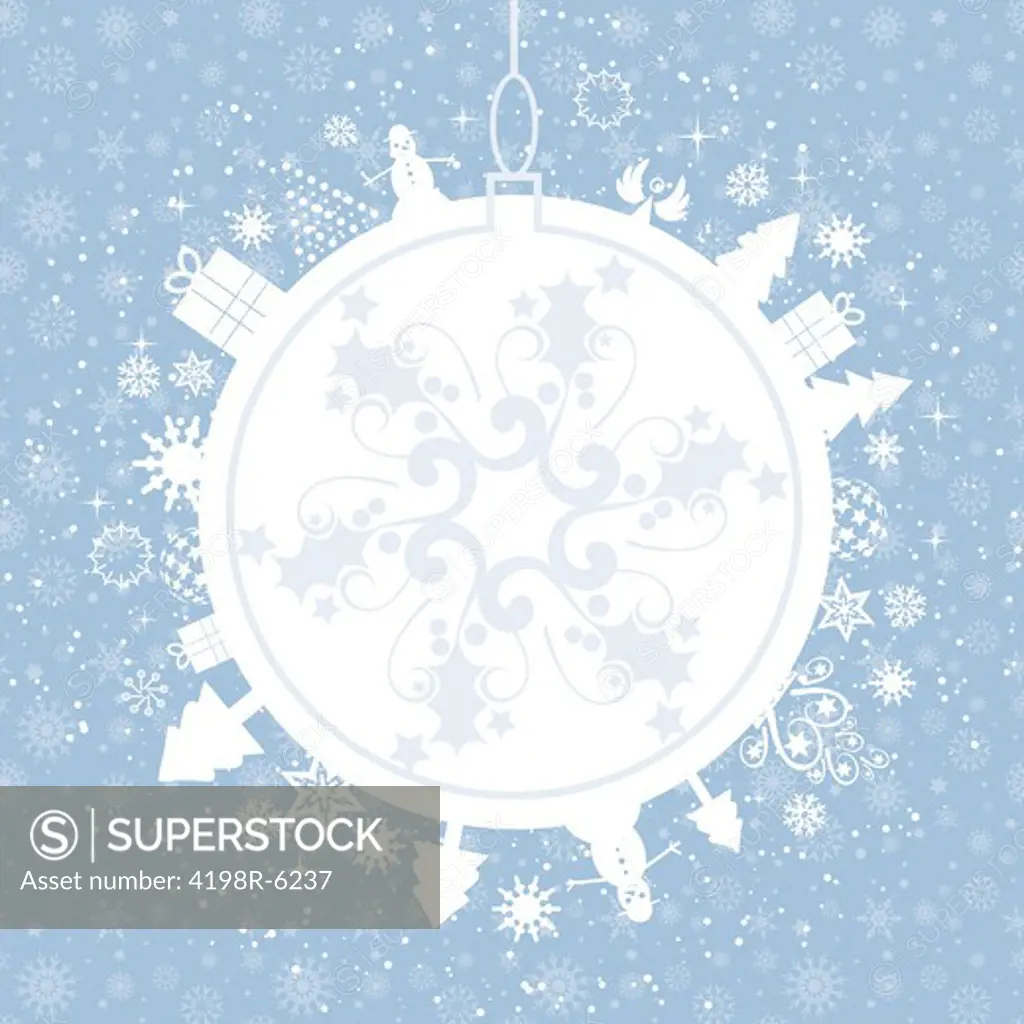 Decorative Christmas background with festive elements