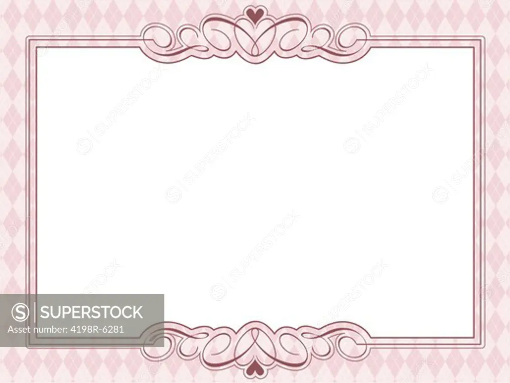Decorative pink background with an argyle pattern