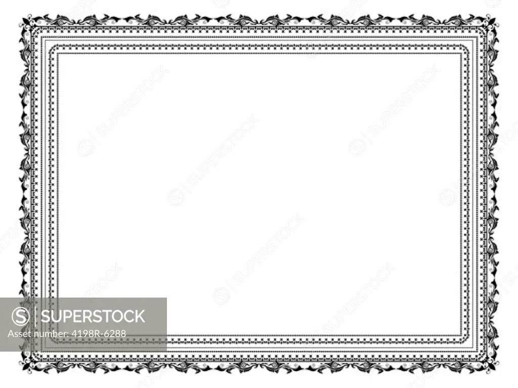 Decorative frame in black and white