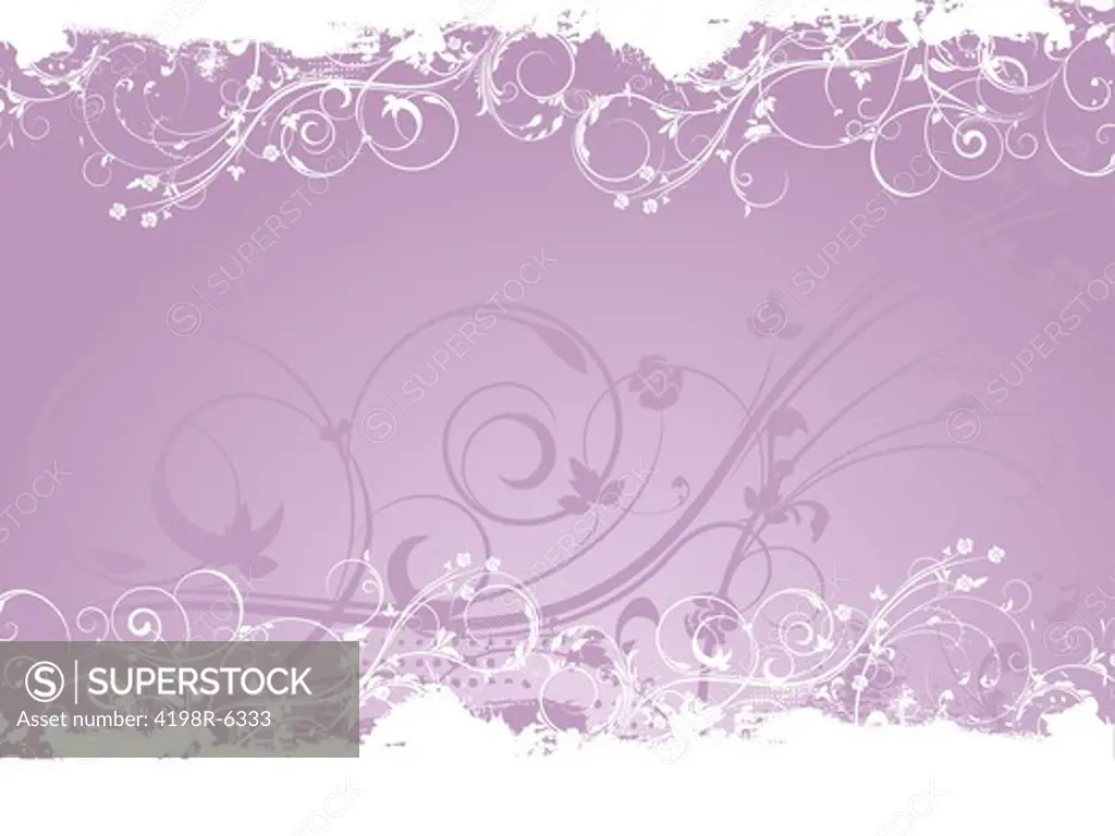 Decorative floral design background in shades of pink