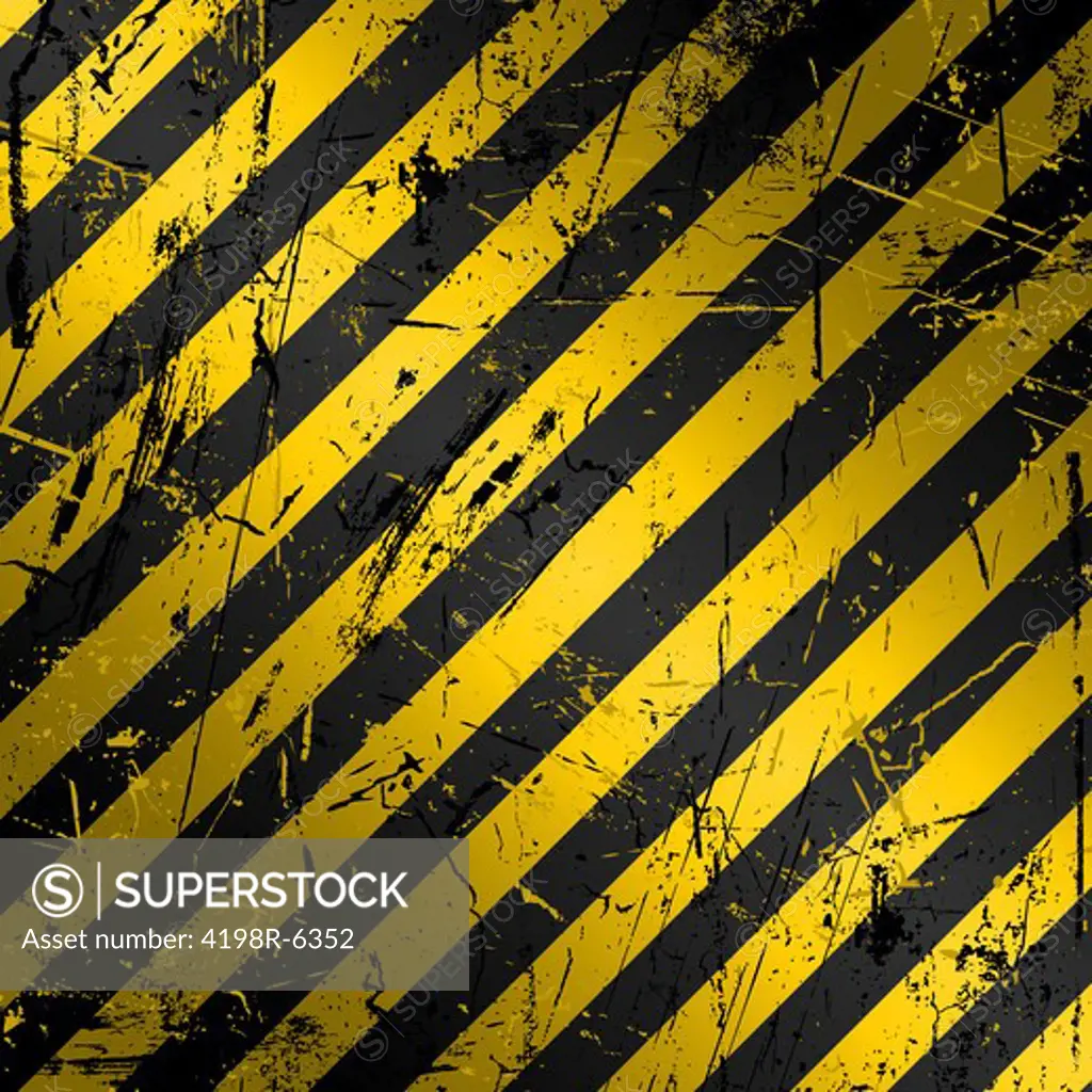 Textured grunge construction background in yellow and black