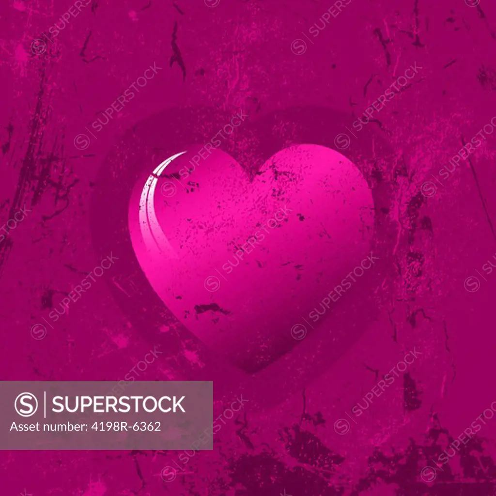 Heart background with a detailed grunge style texture