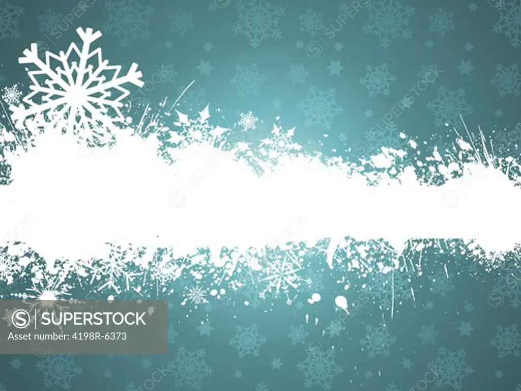 Grunge style Christmas background with snowflakes