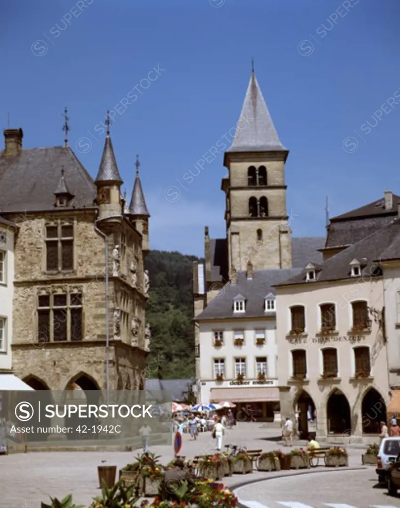 Group of people on the street, Echternach, Luxembourg