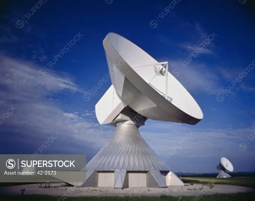 Low angle view of a satellite dish