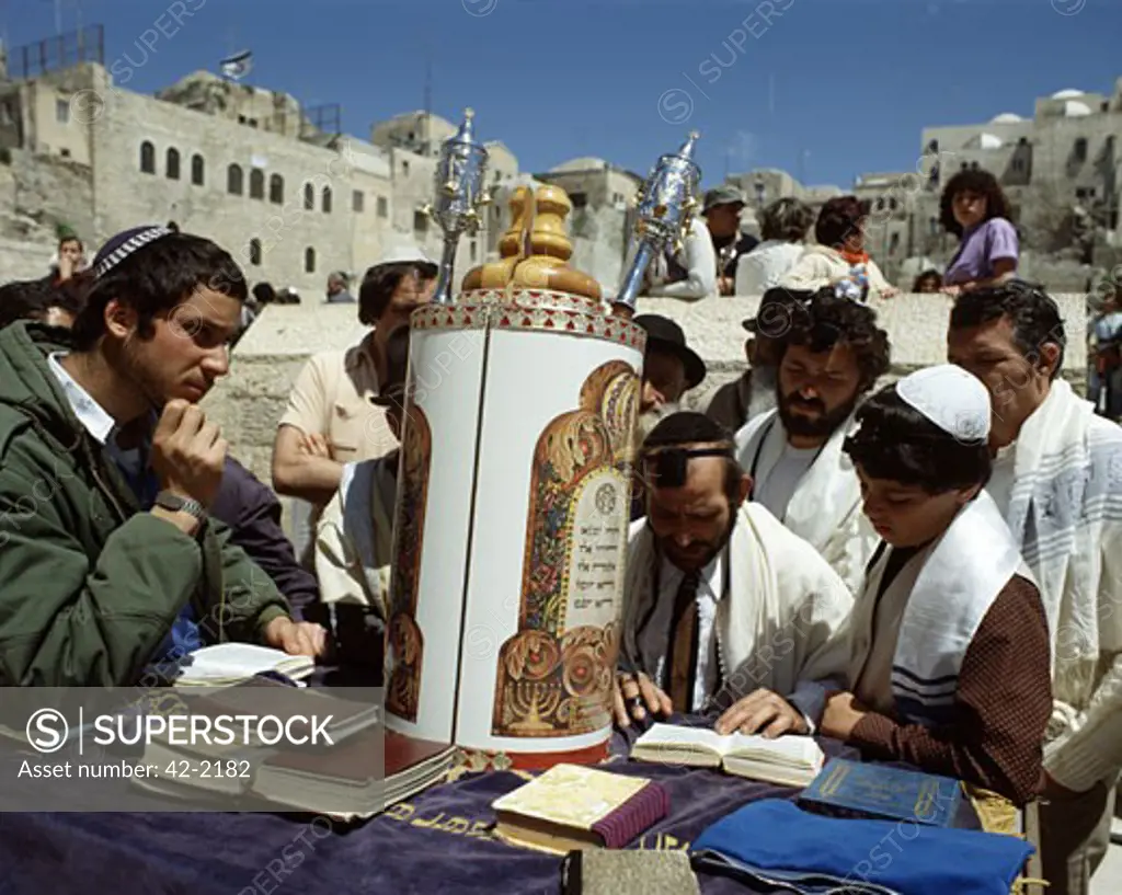 Torah at a bar mitzvah, Jerusalem, Israel