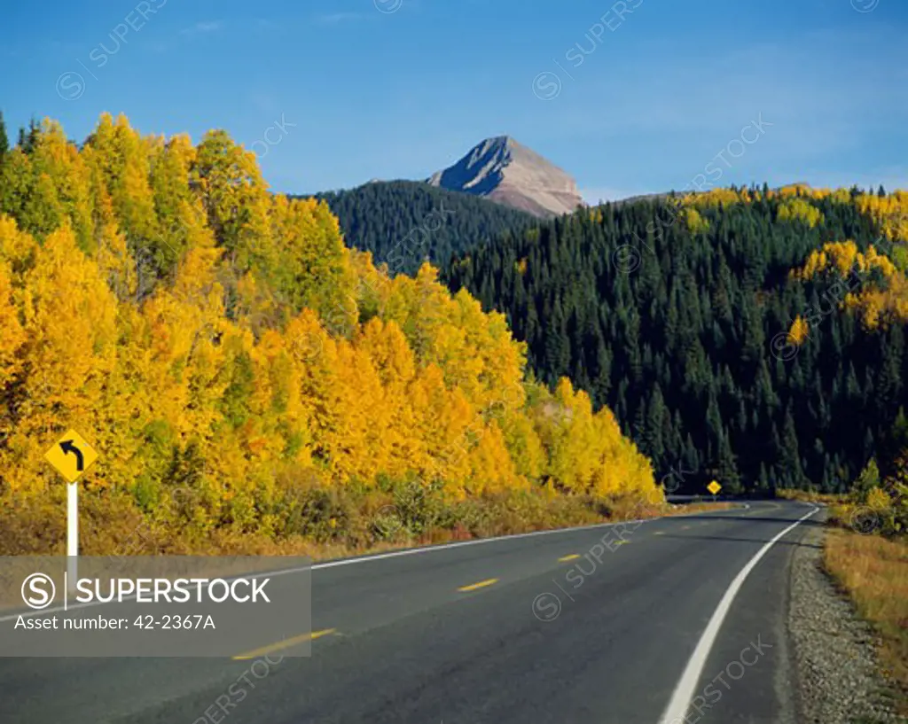 Road passing through a landscape, Million Dollar Highway, Durango, Colorado, USA