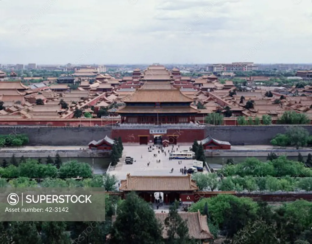 High angle view of a palace, Forbidden City, Beijing, China