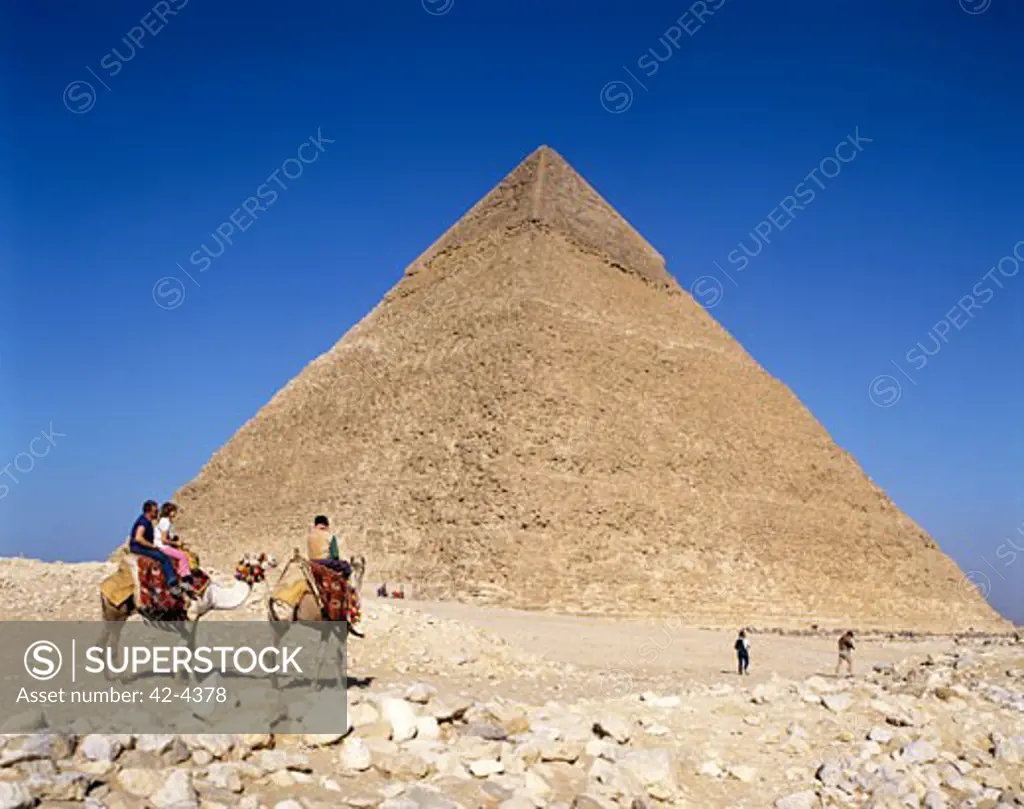 Pyramid on an arid landscape, Giza Pyramids, Giza, Egypt