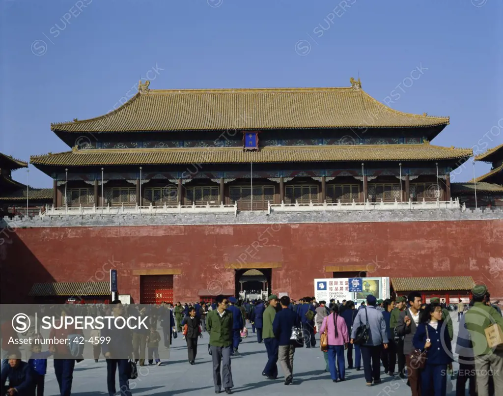 Tourists at a palace, Forbidden City, Beijing, China