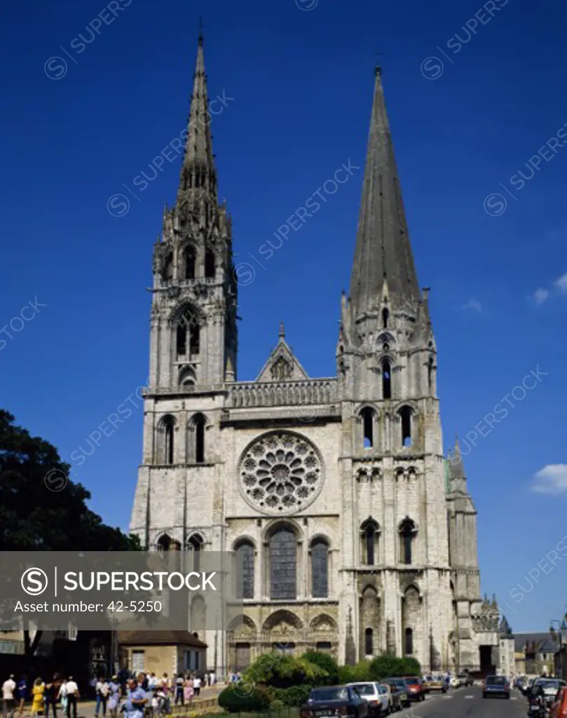 West facade of a cathedral, Chartres Cathedral, France