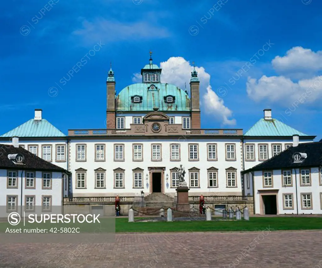 Facade of a palace, Fredensborg Palace, Fredensborg, Denmark
