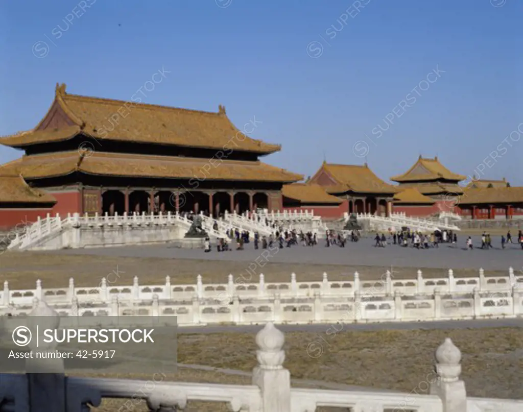 Tourists at a palace, Forbidden City, Beijing, China