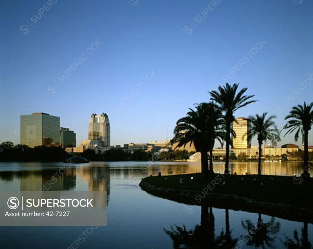 City on the waterfront, Lake Eola, Orlando, Florida, USA