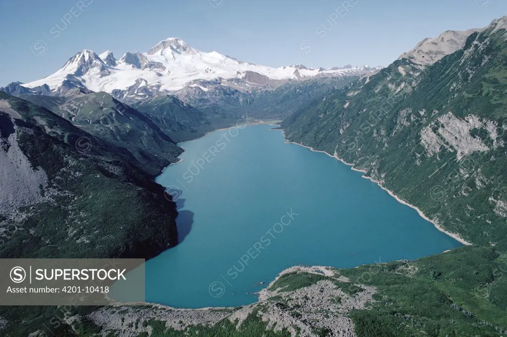 Hickerson Lake, a glacial lake in Lake Clark National Park and Preserve, Alaska