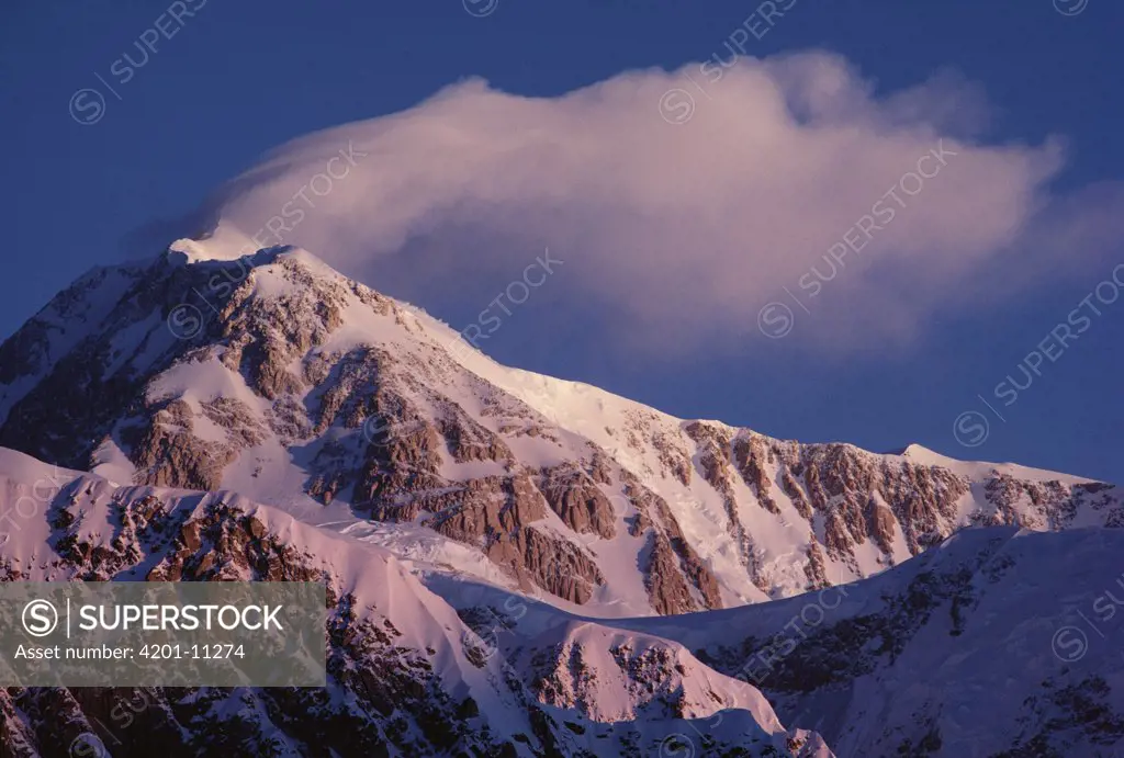 Mt Denali covered in snow, Denali National Park and Preserve, Alaska
