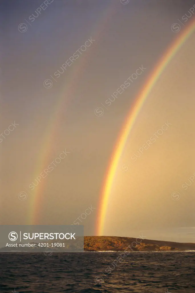 Double rainbow, Neptune Islands, South Australia