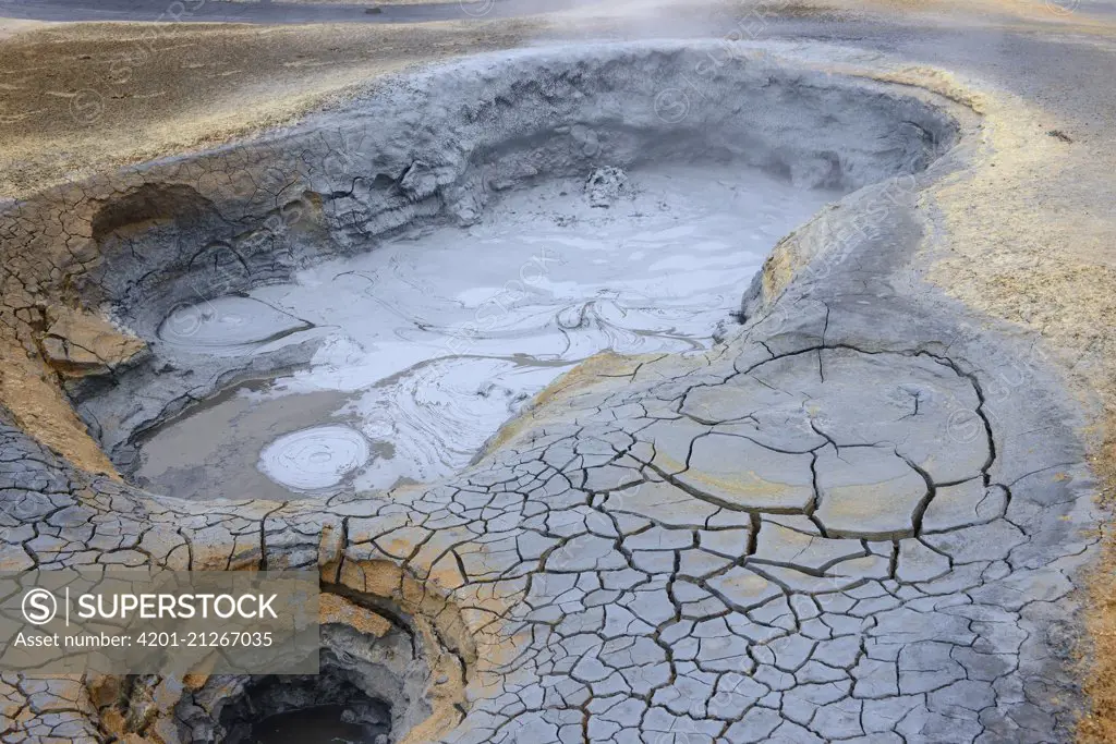 Boiling mud in geothermal area, Hverir, Iceland