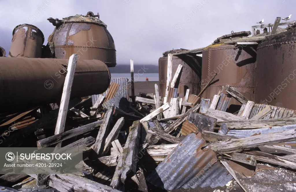 Debris at abandoned whaling station, Whaler's Bay, Deception Island, South Shetland Islands