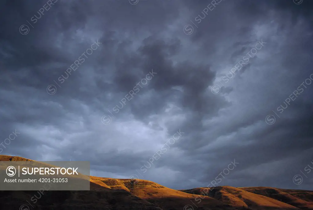 Storm at sunset, Clearwater River Canyon, Clearwater National Forest, Idaho
