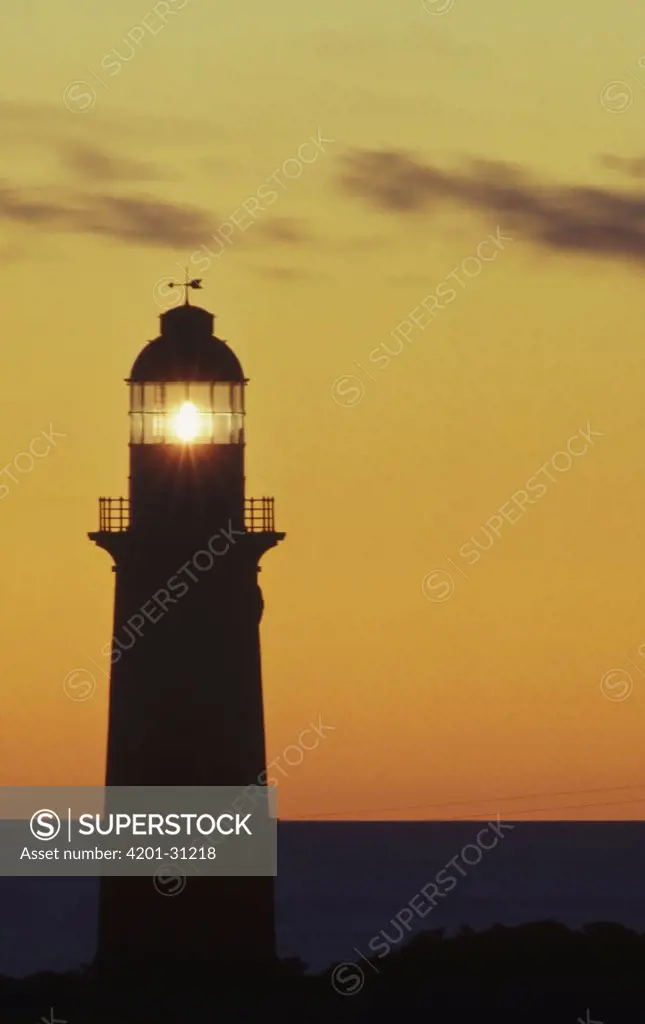 Cape du Couedic lighthouse at sunset in Flinders Chase National Park, Kangaroo Island, South Australia