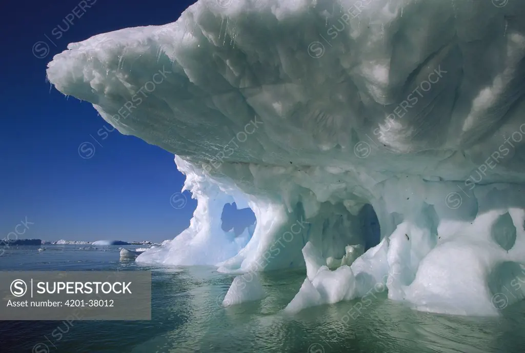 Undercut iceberg, Petermann Island, Antarctic Peninsula, Antarctica